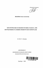 Биологические особенности Ribes nigrum L. при интродукции в условиях Оренбургского Приуралья - тема автореферата по биологии, скачайте бесплатно автореферат диссертации