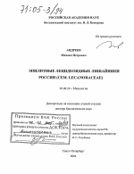 Эпилитные лецидеоидные лишайники России - тема диссертации по биологии, скачайте бесплатно