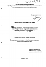 Эффективность короткоротационных севооборотов на чернозёмах южных Оренбургского Предуралья - тема диссертации по сельскому хозяйству, скачайте бесплатно