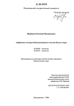 Амфиподы литорали Кандалакшского залива Белого моря - тема диссертации по биологии, скачайте бесплатно