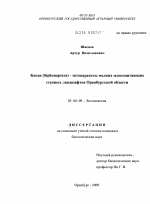Блохи (Siphonaptera) - эктопаразиты мелких млекопитающих степных ландшафтов Оренбургской области - тема диссертации по биологии, скачайте бесплатно