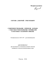 Совершенствование приемов борьбы с высокостебельными сорняками в посевах сахарной свеклы - тема автореферата по сельскому хозяйству, скачайте бесплатно автореферат диссертации