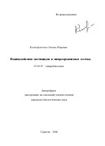 Взаимодействие пестицидов и микроорганизмов почвы - тема автореферата по биологии, скачайте бесплатно автореферат диссертации