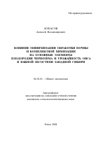 Влияние минимизации обработки почвы и комплексной химизации на основные элементы плодородия чернозёма и урожайность овса в южной лесостепи Западной Сибири - тема автореферата по сельскому хозяйству, скачайте бесплатно автореферат диссертации