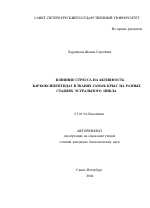 Влияние стресса на активность карбоксипептидаз в тканях самок крыс на разных стадиях эстрального цикла - тема автореферата по биологии, скачайте бесплатно автореферат диссертации