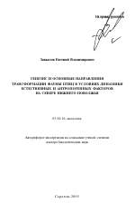 Генезис и основные направления трансформации фауны птиц в условиях динамики естественных и антропогенных факторов на севере Нижнего Поволжья - тема автореферата по биологии, скачайте бесплатно автореферат диссертации