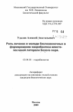 Роль личинок и молоди беспозвоночных в формировании макробентоса илисто-песчаной литорали Белого моря - тема автореферата по биологии, скачайте бесплатно автореферат диссертации