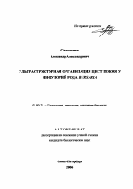 Ультраструктурная организация цист покоя у инфузорий рода Bursaria - тема автореферата по биологии, скачайте бесплатно автореферат диссертации