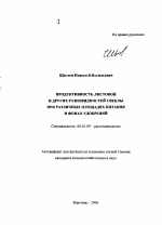 Продуктивность листовой и других разновидностей свеклы при различных площадях питания и фонах удобрений - тема автореферата по сельскому хозяйству, скачайте бесплатно автореферат диссертации