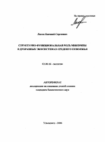 Структурно-функциональная роль микоризы в дубравных экосистемах Среднего Поволжья - тема автореферата по биологии, скачайте бесплатно автореферат диссертации