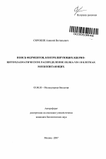 Поиск ферментов, контролирующих ядерно-цитоплазматическое распределение белка YB-1 в клетках млекопитающих - тема автореферата по биологии, скачайте бесплатно автореферат диссертации