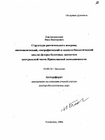 Структура растительного покрова, систематический, географический и эколого-биологический анализ флоры болотных экосистем центральной части Приволжской возвышенности - тема автореферата по биологии, скачайте бесплатно автореферат диссертации