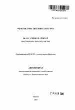 Перестройки в геноме Mycoplasma gallisepticum - тема автореферата по биологии, скачайте бесплатно автореферат диссертации