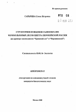 Структурное и видовое разнообразие черноольховых лесов центра Европейской России - тема автореферата по биологии, скачайте бесплатно автореферат диссертации