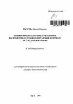 Влияние Rhodococcus-биосурфактантов на процессы десорбции и деградации нефтяных углеводородов в почве - тема автореферата по биологии, скачайте бесплатно автореферат диссертации