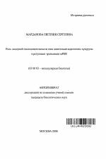 Роль лидерной последовательности гена алкогольдегидрогеназы кукурузы в регуляции трансляции мРНК - тема автореферата по биологии, скачайте бесплатно автореферат диссертации