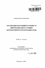 Организация популяций и сообществ микромаммалия в условиях антропогенной трансформации среды - тема автореферата по биологии, скачайте бесплатно автореферат диссертации