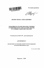 Урожайность и качество зерна гречихи в зависимости от сорта и срока посева в условиях северо-востока ЦЧР - тема автореферата по сельскому хозяйству, скачайте бесплатно автореферат диссертации