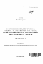 Эффект хронического введения тироксина на поведение, 5-НТ1-а и 5-НТ2-а рецепторы мозга у мышей, различающихся по генетически детерминированной предрасположенности к каталепсии - тема автореферата по биологии, скачайте бесплатно автореферат диссертации