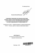 Совершенствование методов диагностики промыслового оборудования, обеспечивающих сокращение потерь скважинной продукции, с целью повышения его эффективности - тема автореферата по наукам о земле, скачайте бесплатно автореферат диссертации