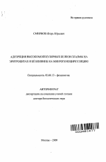 Адсорбция высокомолекулярных белков плазмы на эритроцитах и ее влияние на микрогемоциркуляцию - тема автореферата по биологии, скачайте бесплатно автореферат диссертации