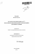 Регулятор клеточного цикла p21wan: роль в онкоген-индуцированной трансформации и клеточном старении - тема автореферата по биологии, скачайте бесплатно автореферат диссертации