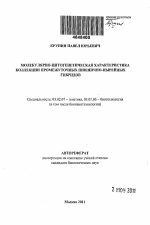 Молекулярно-цитогенетическая характеристика коллекции промежуточных пшенично-пырейных гибридов - тема автореферата по биологии, скачайте бесплатно автореферат диссертации