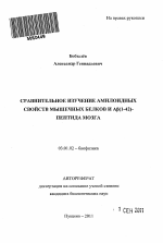 Сравнительное изучение амилоидных свойств мышечных белков и Aβ(1-42)-пептида мозга - тема автореферата по биологии, скачайте бесплатно автореферат диссертации