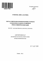 Гисто- и цитогенез печени человека и крысы в ходе пренатального развития и репаративной регенерации - тема автореферата по биологии, скачайте бесплатно автореферат диссертации