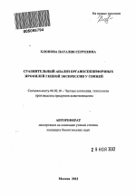 Сравнительный анализ органоспецифичных профилей генной экспрессии у свиней - тема автореферата по сельскому хозяйству, скачайте бесплатно автореферат диссертации