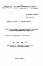 Пути формирования тонкодисперсных минералов в почвах Павлодарского Прииртышья - тема автореферата по биологии, скачайте бесплатно автореферат диссертации