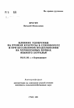 Влияние удобрений на урожай кукурузы в севообороте и при бессменном возделывании на черноземных почвах Южного Зауралья - тема автореферата по сельскому хозяйству, скачайте бесплатно автореферат диссертации