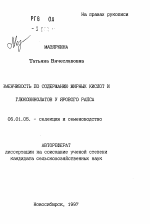 Изменчивость по содержанию жирных кислот и глюкозинолатов у ярового рапса - тема автореферата по сельскому хозяйству, скачайте бесплатно автореферат диссертации