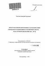 Пространственно-временные характеристики городского техногенного магнитного шума в частотном диапазоне 0,01 - 30 Гц - тема автореферата по наукам о земле, скачайте бесплатно автореферат диссертации