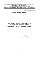 ИЗУЧЕНИЕ СОЛЕУСТОЙЧИВОСТИ РАЗЛИЧНЫХ СОРТОВ РИСА - тема автореферата по биологии, скачайте бесплатно автореферат диссертации