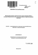 Питательная ценность зерна различных сортов кормовых бобов в условиях Нечерноземной зоны и их использование в кормлении цыплят-бройлеров - тема автореферата по сельскому хозяйству, скачайте бесплатно автореферат диссертации