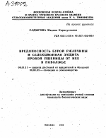 ВРЕДОНОСНОСТЬ БУРОЙ РЖАВЧИНЫ И СЕЛЕКЦИОННАЯ ЗАЩИТА ЯРОВОЙ ПШЕНИЦЫ ОТ НЕЕ В ПОВОЛЖЬЕ - тема автореферата по сельскому хозяйству, скачайте бесплатно автореферат диссертации