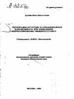 РЕГЕНЕРАЦИЯ, МУТАГЕНЕЗ И СОМАКЛОНАЛЬНАЯ ВАРИАБЕЛЬНОСТЬ ПРИ КЛОНАЛЬНОМ МИКРОРАЗМНОЖЕНИИ ОВОЩНОГО СТАХИСА - тема автореферата по биологии, скачайте бесплатно автореферат диссертации