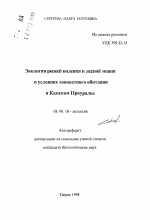 Экология рыжей полевки и лесной мышы в условиях совместного обитания в Камском Приуралье - тема автореферата по биологии, скачайте бесплатно автореферат диссертации