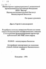 Разработка системы экспрессии белков на основевиpyca Венесуэльского энцефаломиелита лошадейи исследование функционирования промоторасубгеномной 26S РНК этого виpyca - тема автореферата по биологии, скачайте бесплатно автореферат диссертации