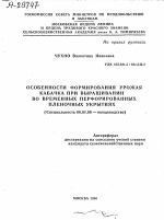 Особенности формирования урожая кабачка при выращивании во временных перфорированных пленочных укрытиях - тема автореферата по сельскому хозяйству, скачайте бесплатно автореферат диссертации