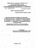 МЯСНАЯ ПРОДУКТИВНОСТЬ БЫЧКОВ ЧЕРНО-ПЕСТРОЙ, ХОЛМОГОРСКОЙ ПОРОД И ПОМЕСЕЙ ЭТИХ ПОРОД С ГОЛШТИНО-ФРИЗАМИ В УСЛОВИЯХ ПРОМЫШЛЕННОЙ ТЕХНОЛОГИИ - тема автореферата по сельскому хозяйству, скачайте бесплатно автореферат диссертации