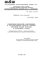 СОВЕРШЕНСТВОВАНИЕ ПЛЕМЕННЫХ . И ПРОДУКТИВНЫХ КАЧЕСТВ СВИНЕЙ КРУПНОЙ БЕЛОЙ ПОРОДЫ В ДОЧЕРНИХ СТАДАХ - тема автореферата по сельскому хозяйству, скачайте бесплатно автореферат диссертации