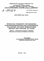 ПРОЦЕССЫ РУБЦОВОГО МЕТАБОЛИЗМА И МОРФОФИЗИОЛОГИЧЕСКИЕ ОСОБЕННОСТИ НЕКОТОРЫХ ОРГАНОВ ПИЩЕВАРЕНИЯ БЫЧКОВ ПРИ ОТКОРМЕ НА БАРДЕ - тема автореферата по биологии, скачайте бесплатно автореферат диссертации