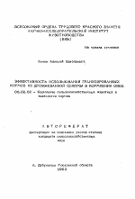 Эффективность использования гранулированных кормов из дрожжеванной соломы в кормлении овец - тема автореферата по сельскому хозяйству, скачайте бесплатно автореферат диссертации