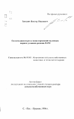 Оптимизация норм и типов кормления молочных коров в условиях региона БАМ - тема автореферата по сельскому хозяйству, скачайте бесплатно автореферат диссертации