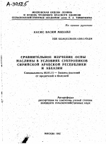 СРАВНИТЕЛЬНОЕ ИЗУЧЕНИЕ ОСПЫ МАСЛИНЫ В УСЛОВИЯХ СУБТРОПИКОВ СИРИЙСКОЙ АРАБСКОЙ РЕСПУБЛИКИ И АБХАЗИИ - тема автореферата по сельскому хозяйству, скачайте бесплатно автореферат диссертации