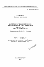 Цитогенетические изучение макрохромосом типа ламповых щеток кур Gallus domesticus - тема автореферата по биологии, скачайте бесплатно автореферат диссертации