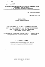 Эффективность использования оценки свиней по собственной продуктивности при селекции по откормочным и мясным качествам - тема автореферата по сельскому хозяйству, скачайте бесплатно автореферат диссертации