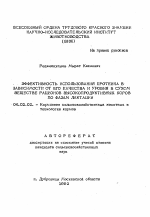 Эффективность использования протеина в зависимости от его качества и уровня в сухом веществе рационов высокопродуктивных коров по фазам лактации - тема автореферата по сельскому хозяйству, скачайте бесплатно автореферат диссертации